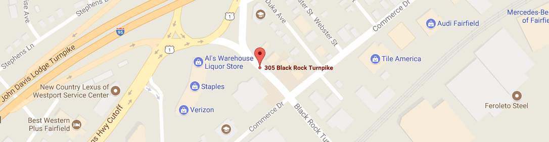 Map showing 305 Black Rock Turnpike Fairfield, CT 06825